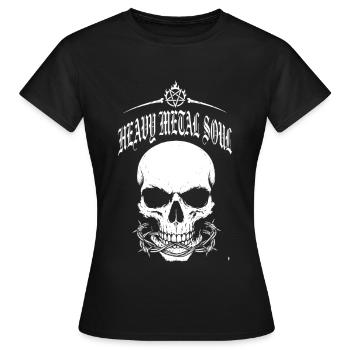 Death Metal Skull – Einzigartiges Thema - Frauen T-Shirt - Schwarz - Vorne - AI Model Female 172 dark (172cm)