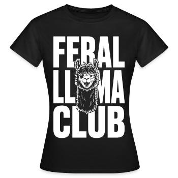 Club de lamas sauvages Lama sauvages - T-shirt Femme - noir - Devant - AI Model Female 172 dark (172cm)