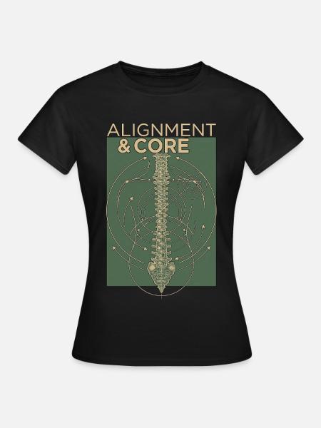 Geometrische Wirbelsaeule - Frauen T-Shirt - Schwarz