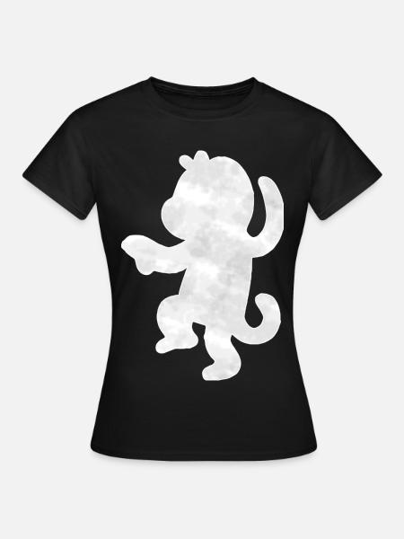 Affe Silhouette - Frauen T-Shirt - Schwarz