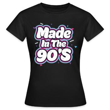 années quatre-vingt-dix - T-shirt Femme - noir - Devant - AI Model Female 172 dark (172cm)