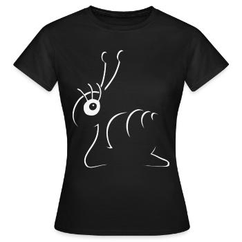 cadeau d'enfant mignon bébé escargot mignon - T-shirt Femme - noir - Devant - AI Model Female 172 dark (172cm)