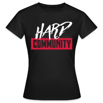 Hard Community - T-shirt Femme - noir - Devant - AI Model Female 172 dark (172cm)