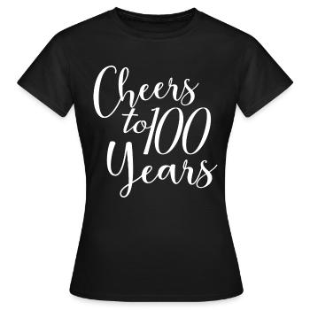 Vive le 100e anniversaire de 100 ans - T-shirt Femme - noir - Devant - AI Model Female 172 dark (172cm)