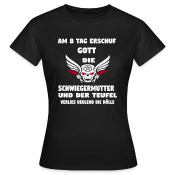 Schwiegermutte - Frauen T-Shirt - Schwarz - Vorne - AI Model Female 172 dark (172cm)