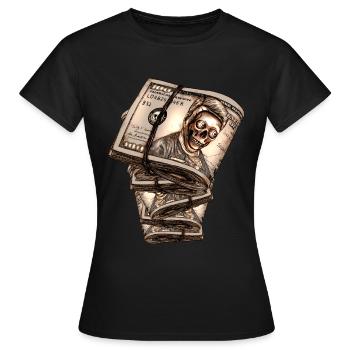 Dollar - Frauen T-Shirt - Schwarz - Vorne - AI Model Female 172 dark (172cm)