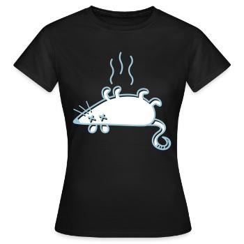 Une souris morte - T-shirt Femme - noir - Devant - AI Model Female 172 dark (172cm)