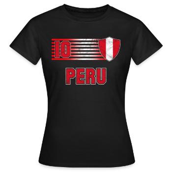 Peru - Frauen T-Shirt - Schwarz - Vorne - AI Model Female 172 dark (172cm)