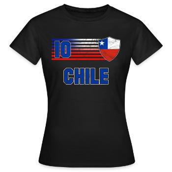 Chile - Frauen T-Shirt - Schwarz - Vorne - AI Model Female 172 dark (172cm)