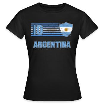 Argentinien - Frauen T-Shirt - Schwarz - Vorne - AI Model Female 172 dark (172cm)