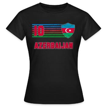 Azerbaïdjan - T-shirt Femme - noir - Devant - AI Model Female 172 dark (172cm)