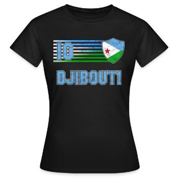 Djibouti - T-shirt Femme - noir - Devant - AI Model Female 172 dark (172cm)