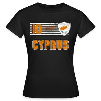 Zypern - Frauen T-Shirt - Schwarz - Vorne - AI Model Female 172 dark (172cm)