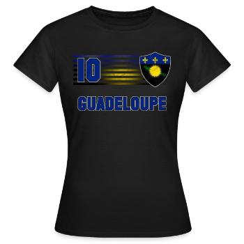Guadeloupe - Frauen T-Shirt - Schwarz - Vorne - AI Model Female 172 dark (172cm)