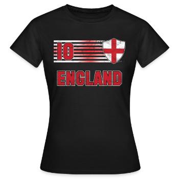 England - Frauen T-Shirt - Schwarz - Vorne - AI Model Female 172 dark (172cm)