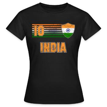 Inde - T-shirt Femme - noir - Devant - AI Model Female 172 dark (172cm)