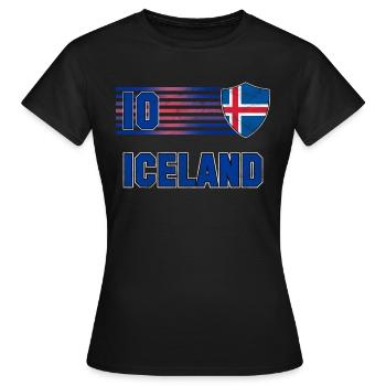 Iceland - Women's T-Shirt - black - Front - AI Model Female 172 dark (172cm)
