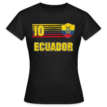 Équateur - T-shirt Femme - noir - Devant - AI Model Female 172 dark (172cm)