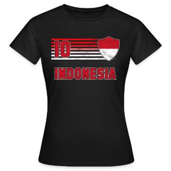 Indonésie - T-shirt Femme - noir - Devant - AI Model Female 172 dark (172cm)