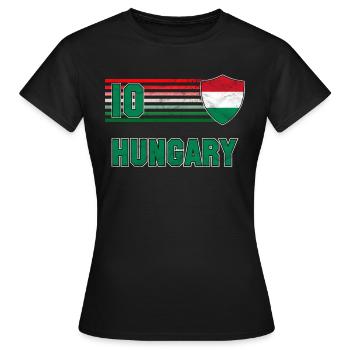 Hongrie - T-shirt Femme - noir - Devant - AI Model Female 172 dark (172cm)