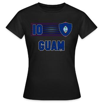Guam - Frauen T-Shirt - Schwarz - Vorne - AI Model Female 172 dark (172cm)