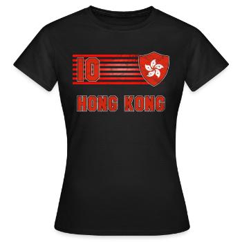 Hongkong - Frauen T-Shirt - Schwarz - Vorne - AI Model Female 172 dark (172cm)