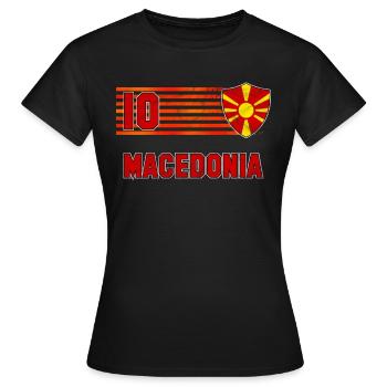 Macédoine - T-shirt Femme - noir - Devant - AI Model Female 172 dark (172cm)