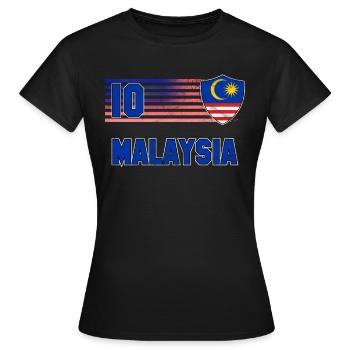 Malaisie - T-shirt Femme - noir - Devant - AI Model Female 172 dark (172cm)