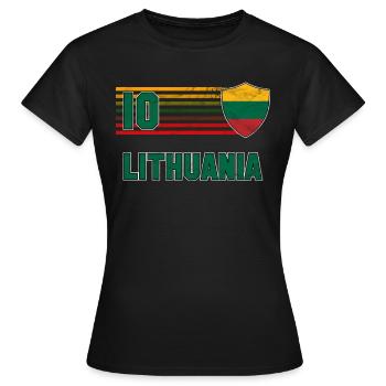 Lituanie - T-shirt Femme - noir - Devant - AI Model Female 172 dark (172cm)
