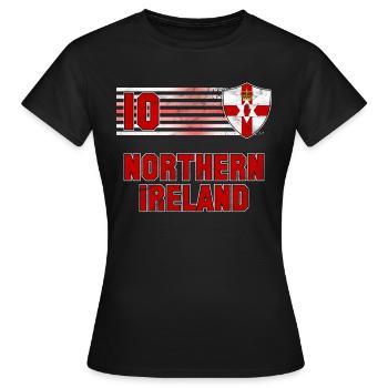 Nordirland - Frauen T-Shirt - Schwarz - Vorne - AI Model Female 172 dark (172cm)