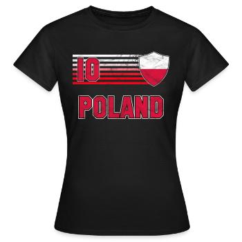 Polen - Frauen T-Shirt - Schwarz - Vorne - AI Model Female 172 dark (172cm)