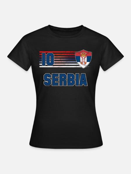 Serbien - Frauen T-Shirt - Schwarz