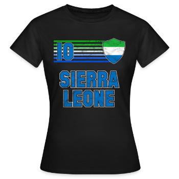 Sierra Leone - T-shirt Femme - noir - Devant - AI Model Female 172 dark (172cm)