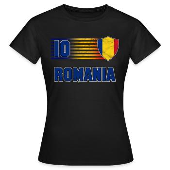 Roumanie - T-shirt Femme - noir - Devant - AI Model Female 172 dark (172cm)