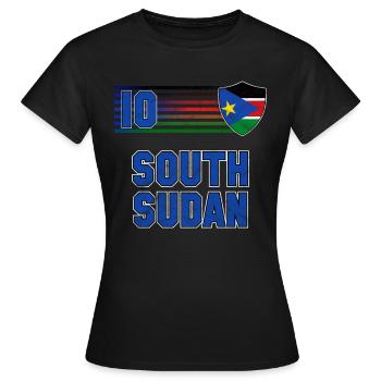 South Sudan - Women's T-Shirt - black - Front - AI Model Female 172 dark (172cm)