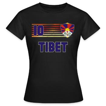 Tibet - T-shirt Femme - noir - Devant - AI Model Female 172 dark (172cm)