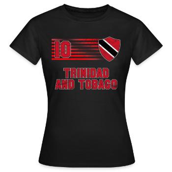 Trinité et Tobago - T-shirt Femme - noir - Devant - AI Model Female 172 dark (172cm)