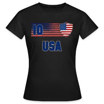 Amérique du Nord - T-shirt Femme - noir - Devant - AI Model Female 172 dark (172cm)