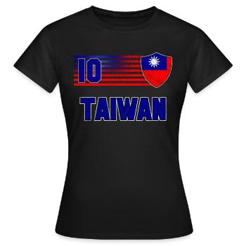 Taïwan - T-shirt Femme - noir - Devant - AI Model Female 172 dark (172cm)