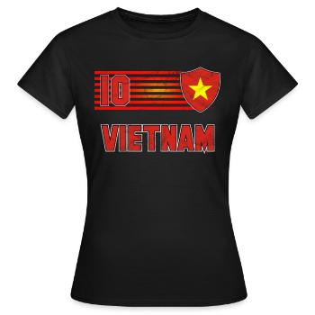 Vietnam - T-shirt Femme - noir - Devant - AI Model Female 172 dark (172cm)