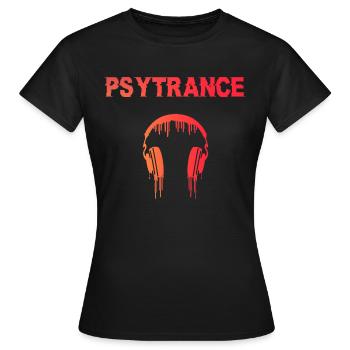 Psytrance Goa Trance Geschenk - Frauen T-Shirt - Schwarz - Vorne - AI Model Female 172 dark (172cm)