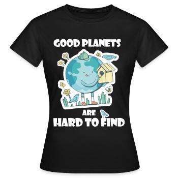 Climate change is real | Climate protection - Women's T-Shirt - black - Front - AI Model Female 172 dark (172cm)