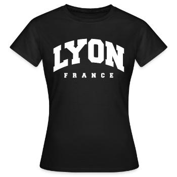 Lyon - Frauen T-Shirt - Schwarz - Vorne - AI Model Female 172 dark (172cm)