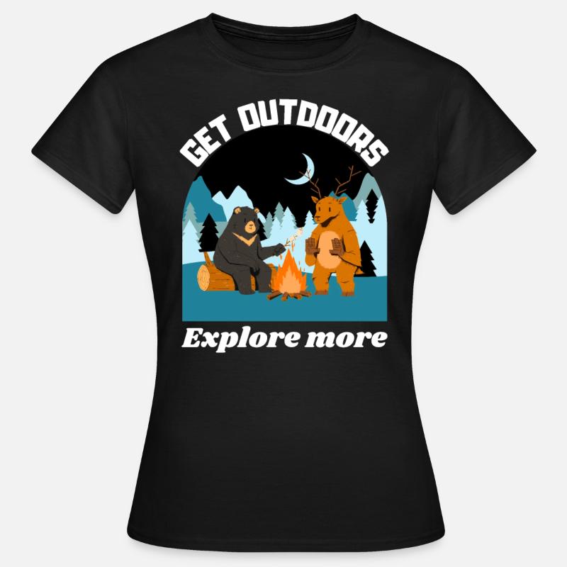 Get outside, explore more - Women's T-Shirt - black