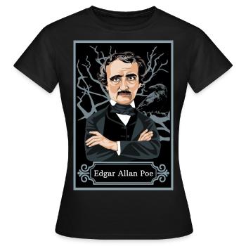 Edgar Allan Poe - T-shirt Femme - noir - Devant - AI Model Female 172 dark (172cm)
