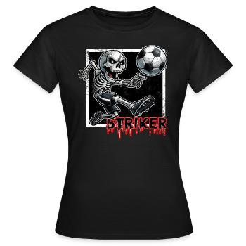 STRIKER SOCCER - SKELETON - Women's T-Shirt - black - Front - AI Model Female 172 dark (172cm)