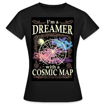 I am a Dreamer - Women's T-Shirt - black - Front - AI Model Female 172 dark (172cm)