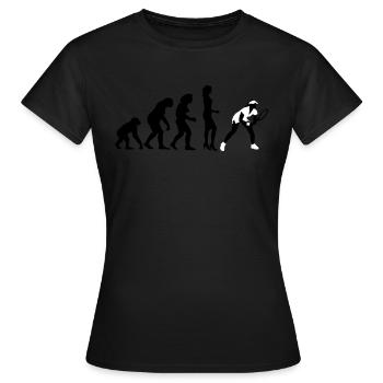evolution_female_tennis_2c - Frauen T-Shirt - Schwarz - Vorne - AI Model Female 172 dark (172cm)
