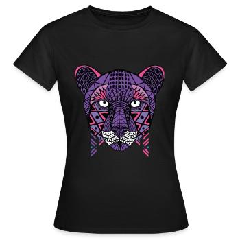 Globaler Nomaden-Gepard - Frauen T-Shirt - Schwarz - Vorne - AI Model Female 172 dark (172cm)