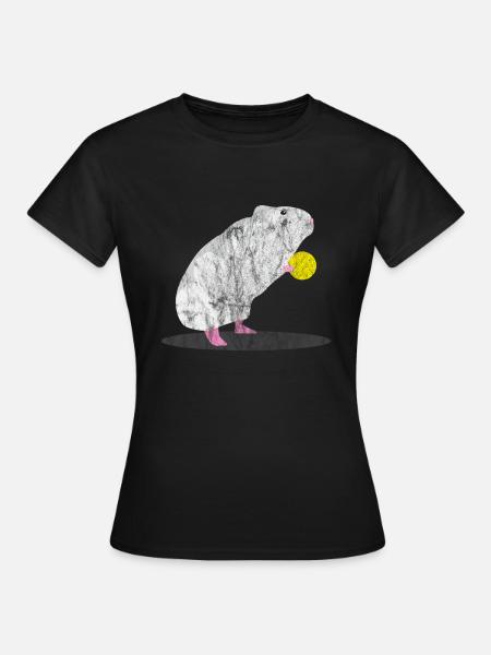 Tiere Ratte und Käse - Frauen T-Shirt - Schwarz